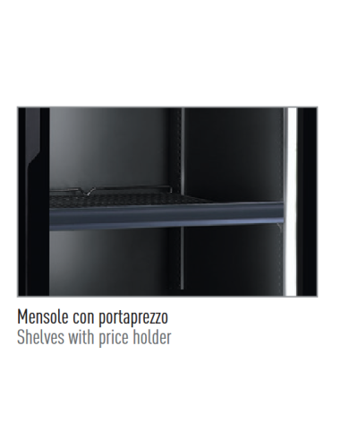 Built-in freezer cabinet with three glass doors...