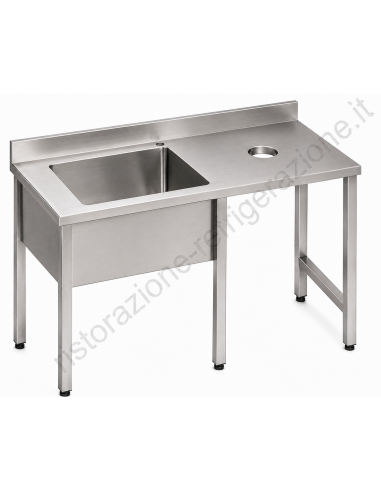 Vegetable preparation table - Depth 70 -...