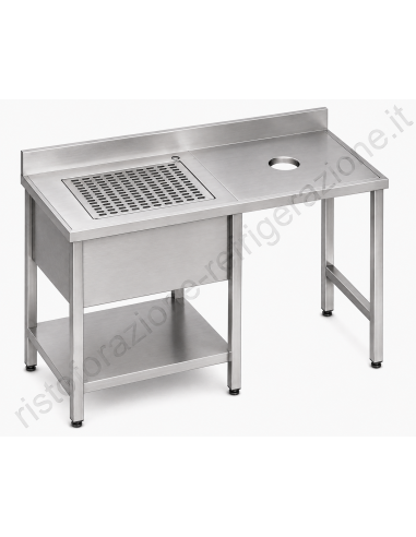 Mesa de preparación de carne/pescado - estante...