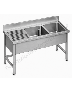 Sink por día - Profundidad 60 - N. 2 tanques - Gotero...