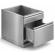 Cassettiera a 2 cassetti con guide 1/3-2/3 cm 37 x 60/70 x 62 h