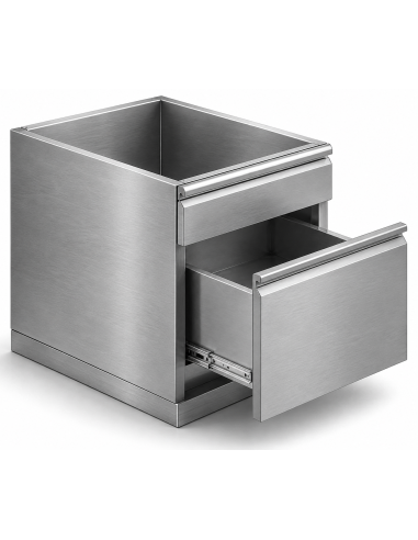 Drawer with 2 drawers with guides 1/3-2/3 cm 37...