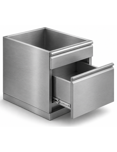 Drawer with 2 drawers with guides 1/3-2/3 cm 37 x 60/70 x 62 h