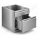 Cassettiera a 2 cassetti con guide 1/3-2/3 cm 37 x 60/70 x 56 h