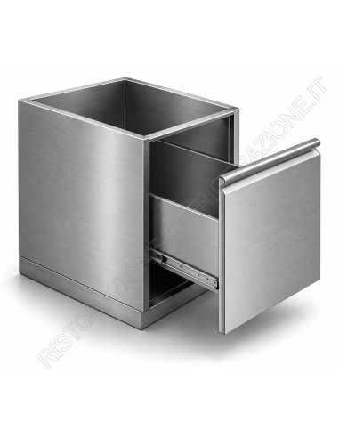 Cassettone con guide 1/1 cm 37 x 60/70 x 56 h