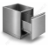 Cassettone con guide 1/1 cm 37 x 60/70 x 56 h