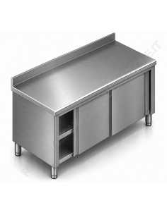Mesa cerrada AISI 304 - Alzatina - Profundidad 80 cm 2