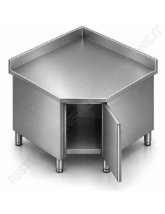 Cupboard table AISI 304 - Alzatina - Swing doors - cm 110... 2