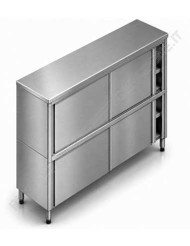 Overlay cabinet AISI 304 - Sliding doors -...