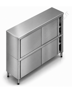 Gabinete de superposición AISI 304 - Puertas deslizantes...