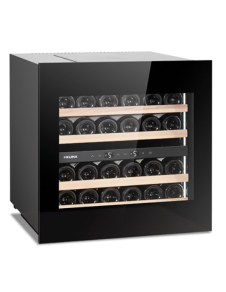 Vitrina refrigerada para vino, 63 litros, doble temperatura – cm 55,5 x 55,9 x 59,5 h