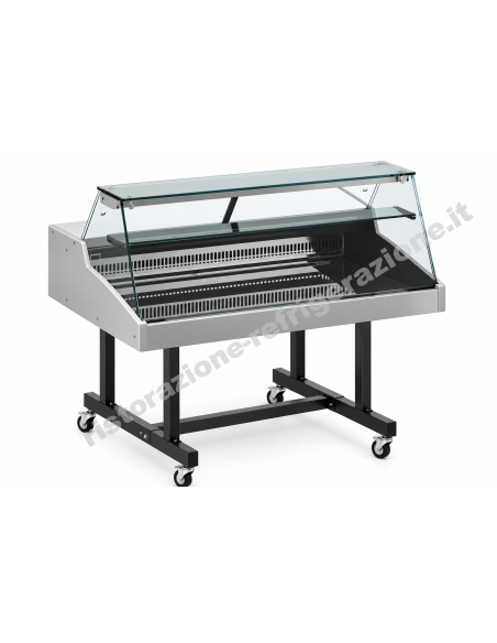 Refrigerated display case For cold cuts, cheese, fruit, and vegetables - Countertop model - 125.6 x 93.9 x 53h cm