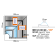 90° -degree corner unit for countertop with curved glass and pistons