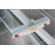 Mensola intermedia in vetro temperato con supporti - Lunghezza cm 100