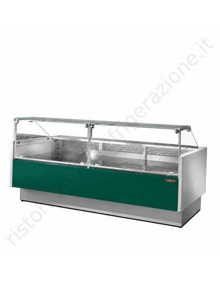 Banco alimentare refrigerato per salumi formaggi e gastronomia - Piano espositivo cm 90 - Lunghezza cm 104