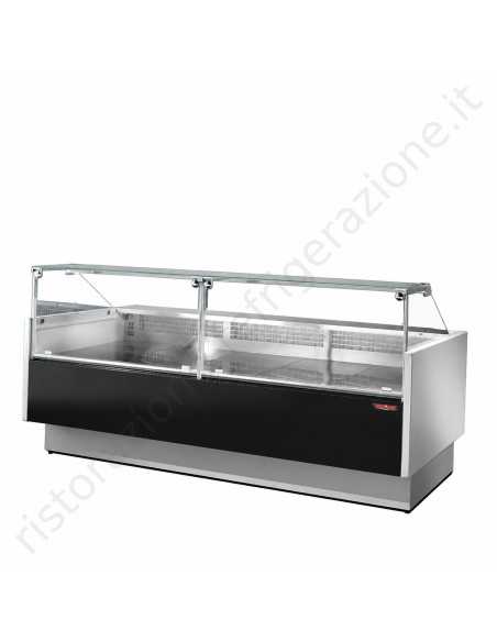 Banco alimentare refrigerato per salumi formaggi e gastronomia - Piano espositivo cm 90 - Lunghezza cm 104