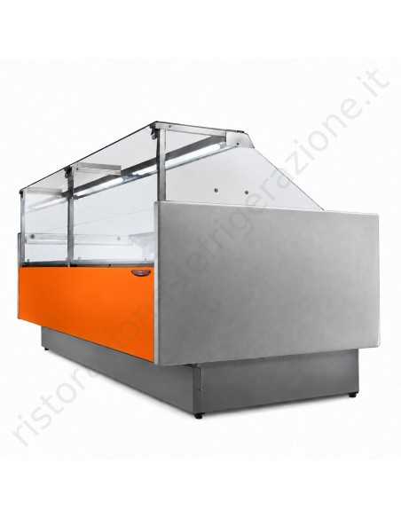 Refrigerated food counter For cured meats, cheeses, and deli products - Exhibition floor cm 90 - Length cm 133