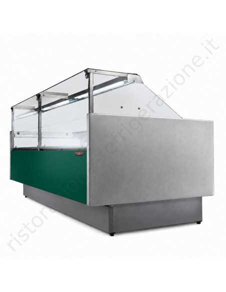 Refrigerated food counter For cured meats, cheeses, and deli products - Exhibition floor cm 90 - Length cm 383