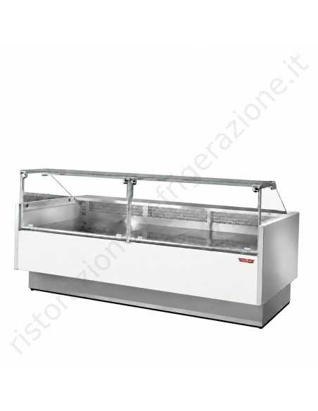 Refrigerated food counter For cured meats, cheeses, and deli products - Exhibition floor cm 90 - Length cm 383