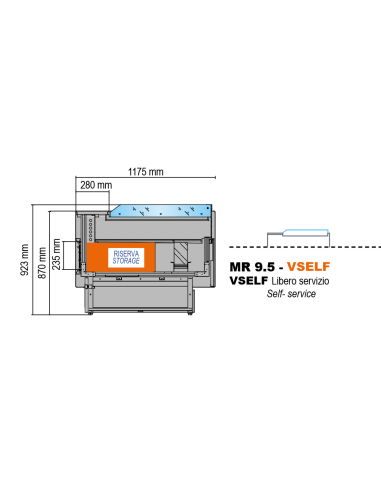 Self-Service Food Counter for Cold Cuts,...