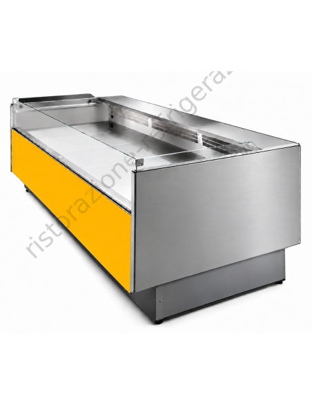 Banco alimentare Self-Service per salumi formaggi e gastronomia - Piano espositivo cm 90 - Lunghezza cm 104
