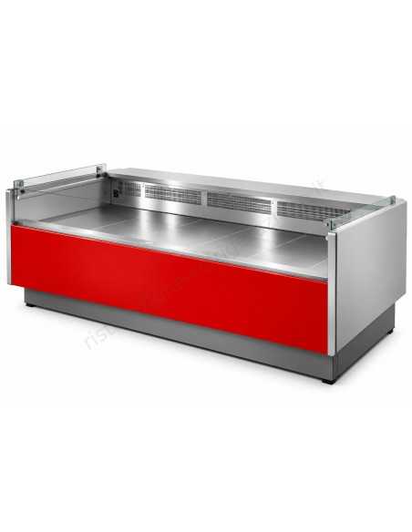 Mostrador de alimentos refrigerados para embutidos, quesos y productos gastronómicos - Planta exposición cm 90 - Longitud cm 104