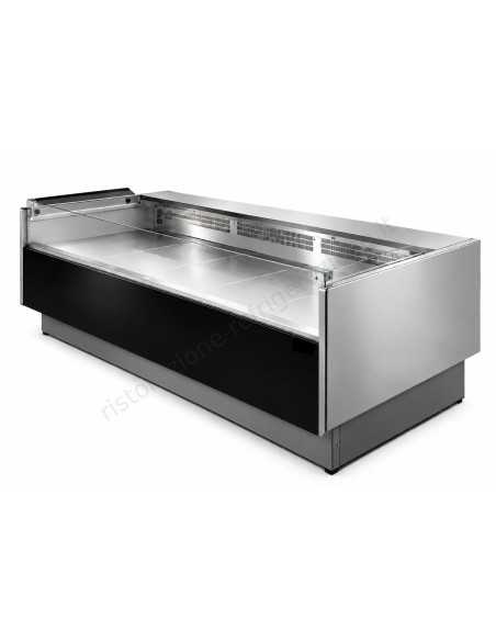 Banco alimentare Self-Service per salumi formaggi e gastronomia - Piano espositivo cm 90 - Lunghezza cm 104