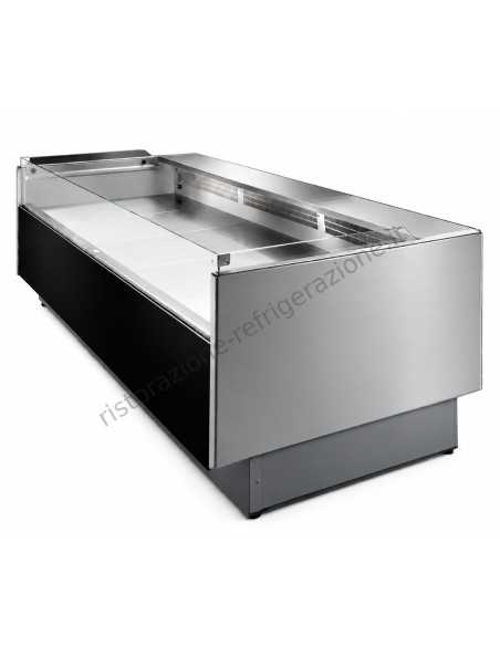 Banco alimentare Self-Service per salumi formaggi e gastronomia - Piano espositivo cm 90 - Lunghezza cm 104