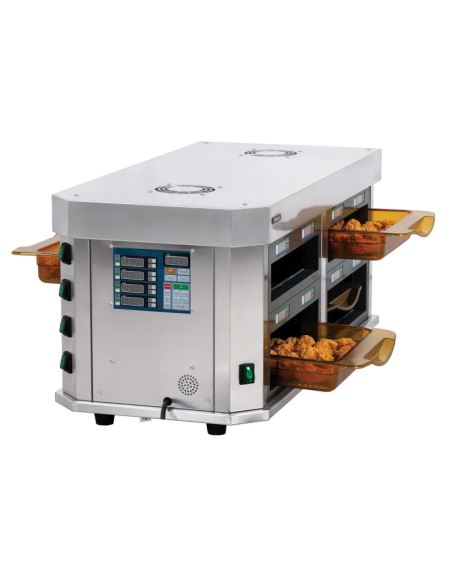 Armario calentador profesional horizontal para la conservación de alimentos con 4 bandejas – 2500 W