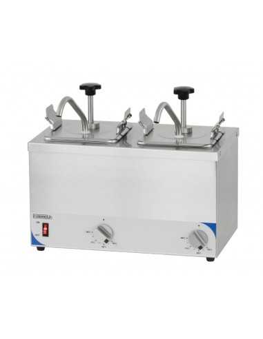 Double Heated Sauce Pump Dispenser 2 x 2.5 L –...