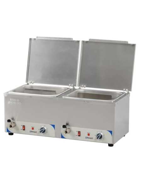 Professional Double Bain-Marie Sausage Warmer with 2 GN 1/2 Tanks