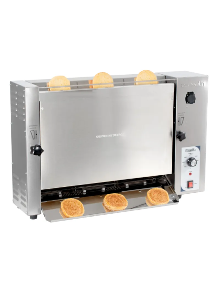 Tostapane verticale professionale per hamburger a 3 corsie – Produzione pane per 600 hamburger/ora