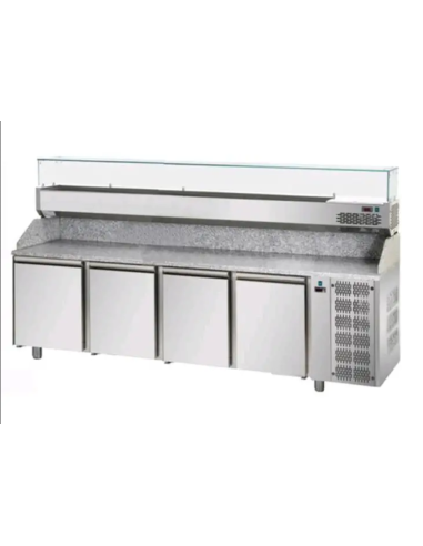 Mesa refrigerada pizza 4 puertas con encimera...