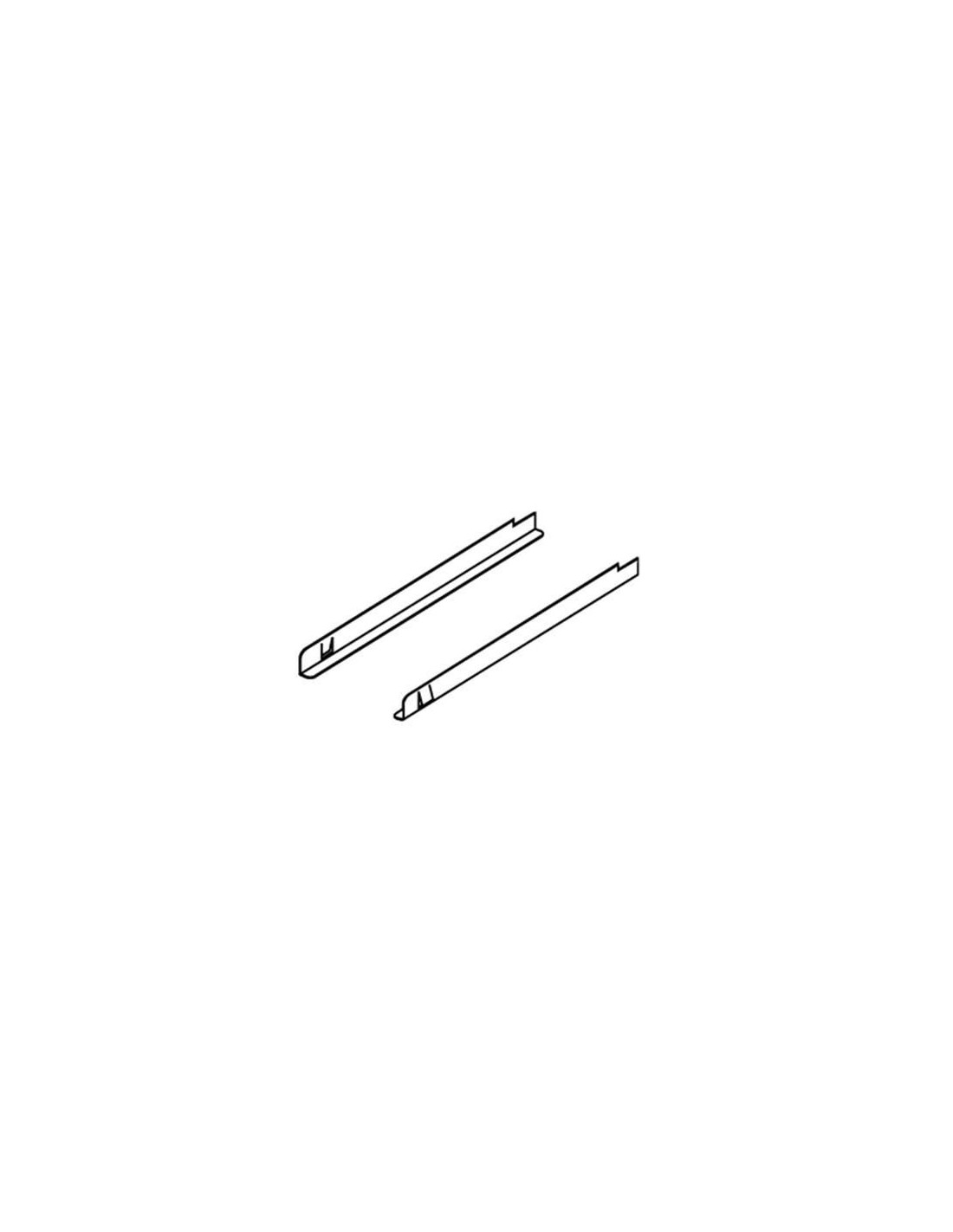 Pareja de guías de acero inoxidable para tablas de pasta longitud Cm 81.5