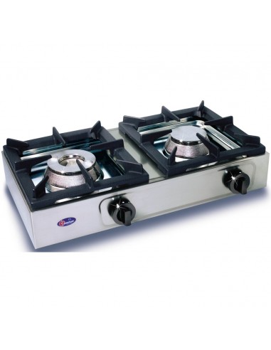 Gas cooker - No. 2 Burners - Power kW 3 / kW 4.5 / kW 6.5 - Dimensions cm 66 x 35 x 17 h
