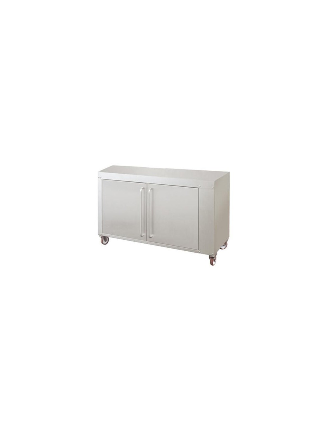 Neutral cabinet with doors - N.2 shelves and wheels - for Mod. CHURRASCO CM14 / 20