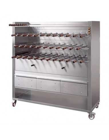 Churrasco a brace - 35 swords - 3 floors - Independent motors - Power 215 W - cm 156 x 56.5 x 162 h