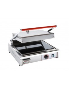 Glass ceramic plate with smooth surface and ribbed lid cm 37 x 25