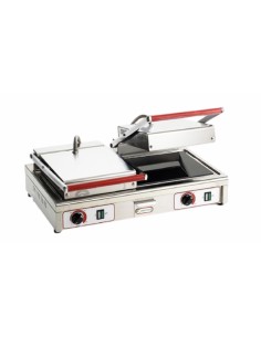 Placa vitrocerámica con tapa lisa y tapas de doble canalé 56 x 25 cm