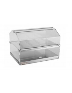 Vetrina neutra in plexiglass con 2 ripiani - Cm 50