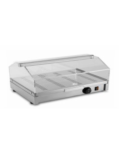 Vetrina calda con 1 ripiano e antine in plexiglass - cm 80 x 35 x 27 h