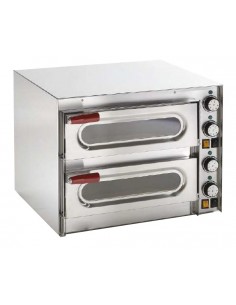 Horno de pizza eléctrico con 2 cámaras - cm 55 x 43 x 43,5 h
