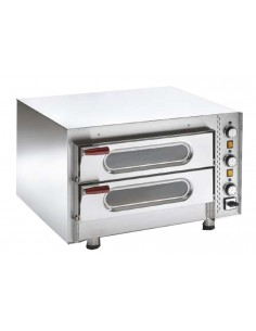 Forno pizza elettrico da 1+1 camera - Cm 71 x 61 x 50 h