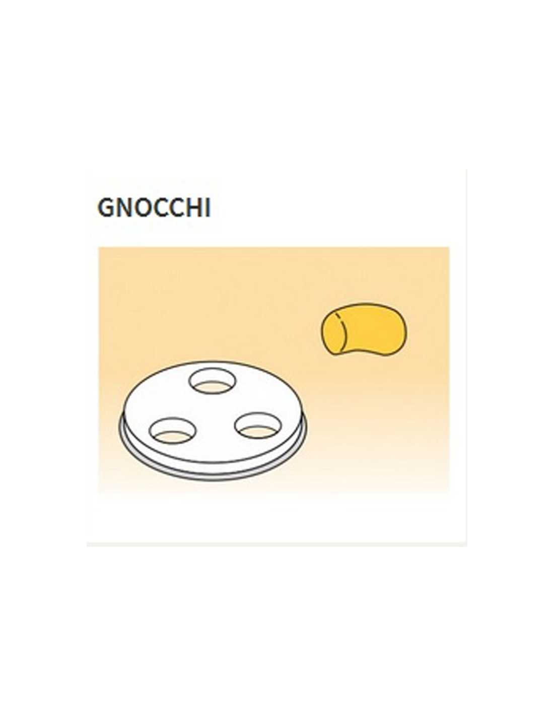 Matrices de varios formatos en aleación de latón - Bronce - Para máquina de pasta fresca modelo MPF8N - Gnocchi Ø mm 12