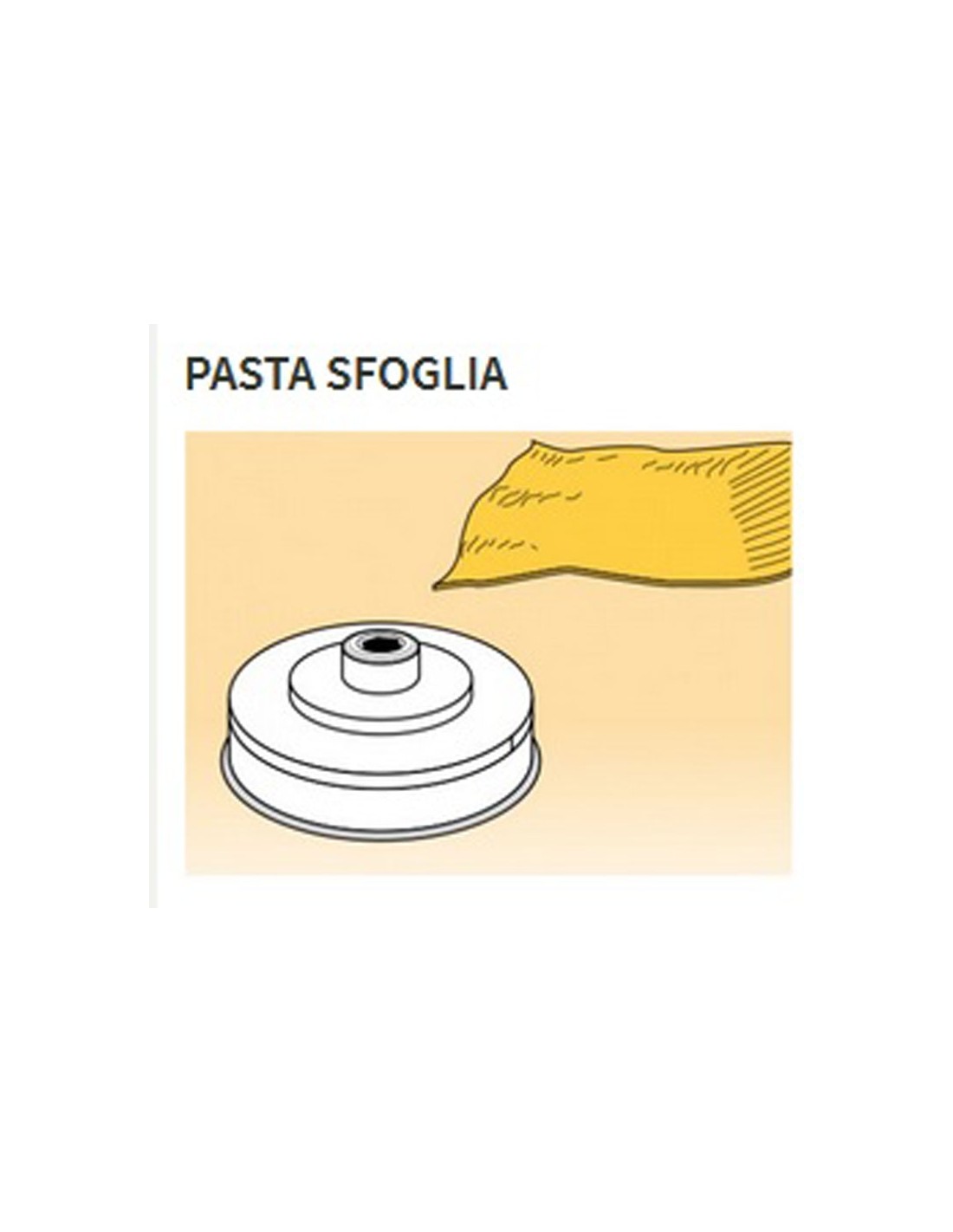 Brass-bronze alloy mould pasta sfoglia - For fresh pasta machine model MPF8N - 205 mm pasta sfoglia