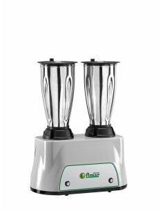 Frullatore professionale capacità  1.5 + 1.5 litri con bicchieri inox