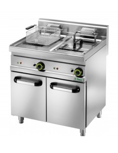 Electric fryer - Capacity  Lt 22 + 22 - cm 80 x 70 x 98 h