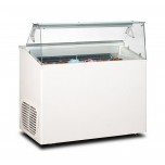 Vetrina gelateria - Capacità  vaschette 6 da litri 5 o 12 da litri 2.5 - Temperatura -15°-20°C - Cm 120 x 67.3 x 117.5 h