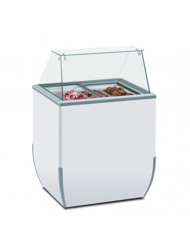Ice cream display case - Capacity n. 4 trays of 5 liters - Temperature -18/-25°C - 78 x 64 x 118.1 h cm