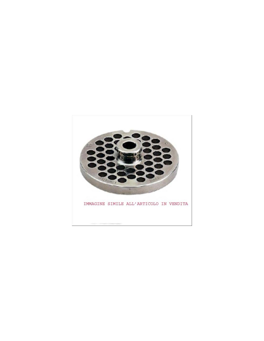 Placas de picado autoafilables de acero inoxidable (empresa) para picadora mod 32 - Diámetro del agujero mm 2